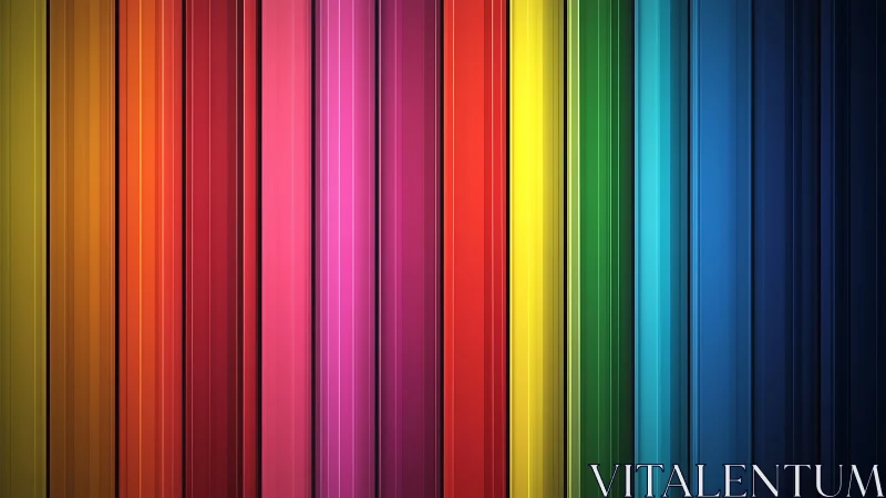 Vertical spectral gradient bars show saturated multicolor striping