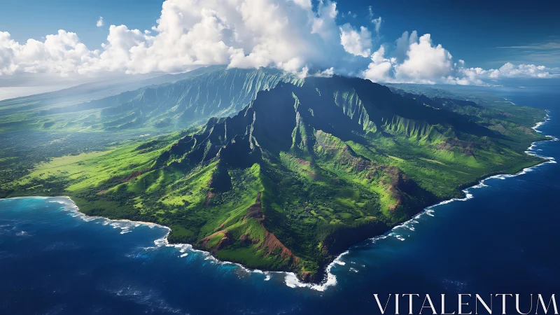 Kalalau Valley and Pali Coast Cliffs, Kauai.