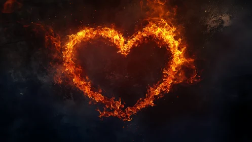 Burning Heart: A Fiery Symbol of Passionate Emotion