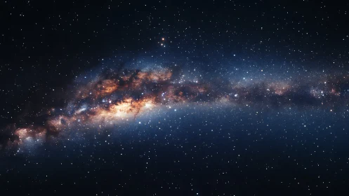 Stellar river of the Milky Way glows across a silent cosmos