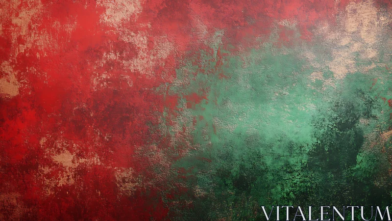 Crimson and emerald texture merges through rough gradients.