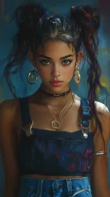 Urban starlight muse in denim and midnight ink. Period.