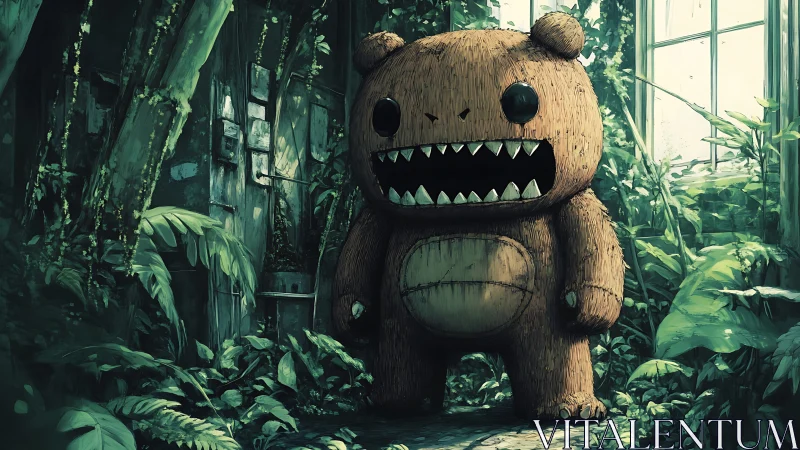 Soft monster guardian wandering through a secret jungle.