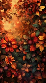 Autumn Florals with Warm Luminescence.