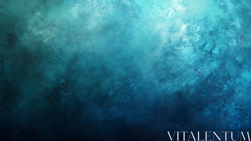 Textured cyan depth field in abstract digital painting format.