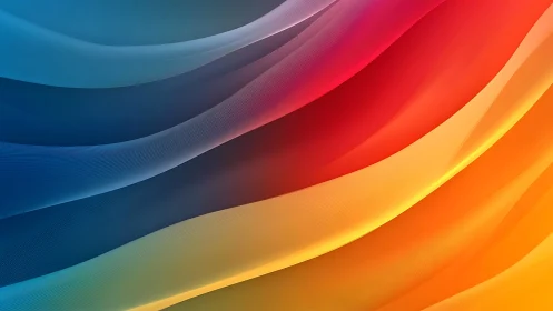 Gentle waves of color flow across a bright abstract horizon