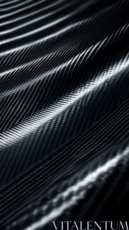 Gently rippled carbon fiber catching soft silver light.