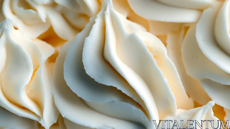 Buttercream swirls form rich sculpted frosting texture.