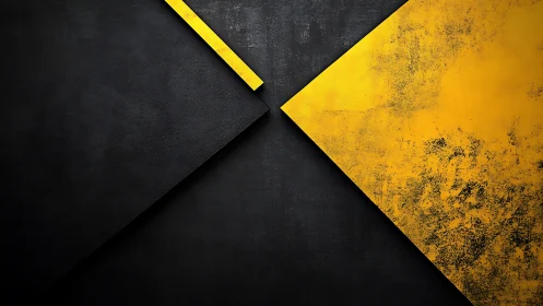Textured black-yellow geometric planes in sharp diagonal alignment.