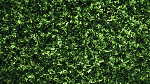 Dense green foliage fully covers the rectangular frame