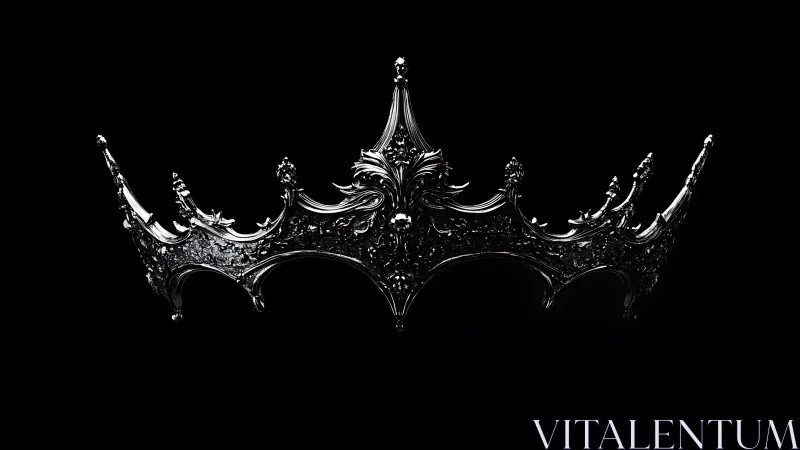 Ornate black metal crown with sharp gothic points.