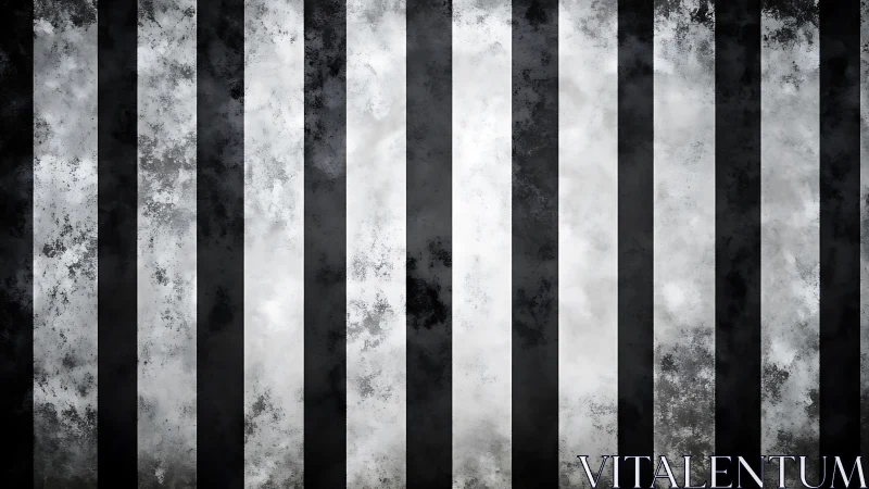 Grunge vertical black white stripes form stark abstract field