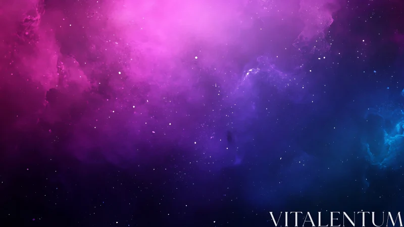 Starglow cotton candy nebula swirling in cosmic midnight.