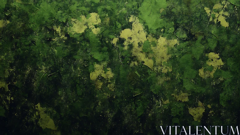 Textured chlorophyll field with layered impasto diffusion.