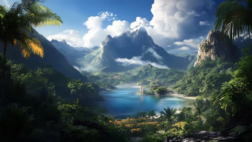 Emerald Valley Sanctuary: Where Mountains Cradle Azure Dreams.