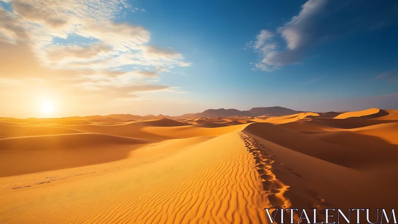 Solar-illuminated dune crest with directional sand stratigraphy.