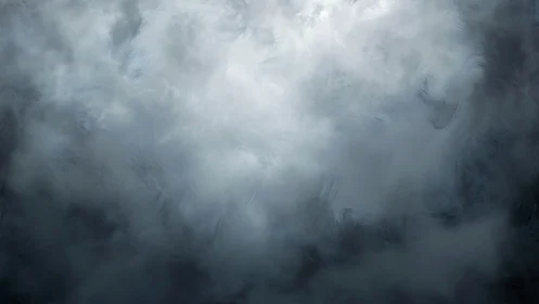 Gentle stormy clouds swirling in a soft painted mist.