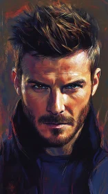 Intense male portrait under dramatic painterly lighting.