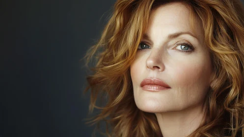 Soft side-lit portrait studies mature female face and gaze