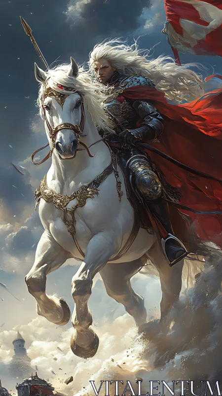 Storm-lunged warhorse hurls its silver-haired rider to glory