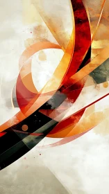 Dynamic crimson arcs over textured abstract light field.