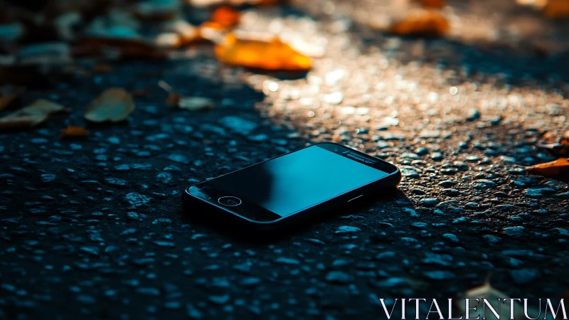 Lost Phone on Wet Ground.