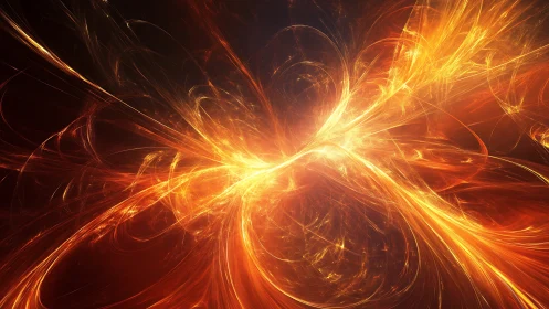 Radiant plasma filaments converge in a dynamic fractal vortex
