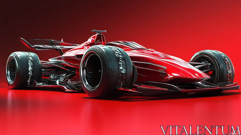 Aerodynamic crimson hypercar rendered in high-gloss digital 3D.