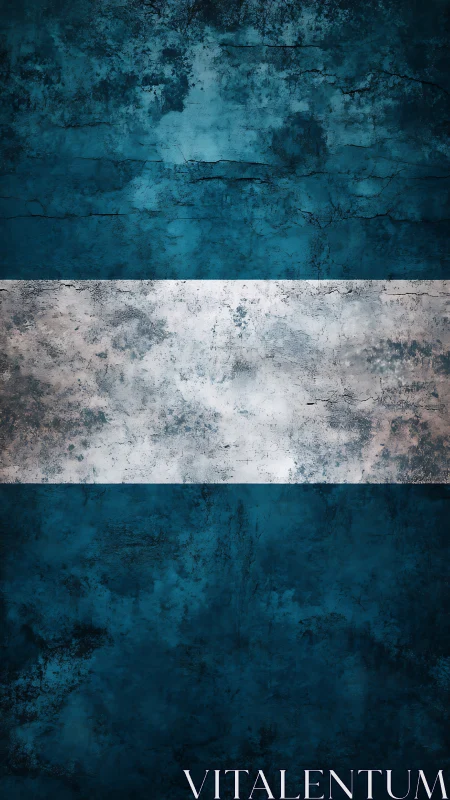 Grunge horizontal teal and white textured stripe background.