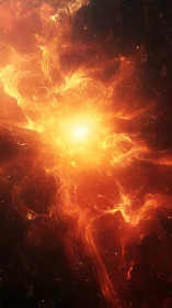 Celestial Fire Dance: Solar Plasma Symphony in Radiant Gold.