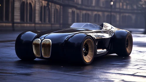 Midnight city cruiser blending retro curves with bold future.