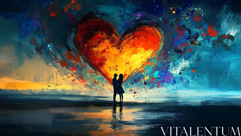 Two Hearts Ignite: A Love Story Painted in Celestial Fire.