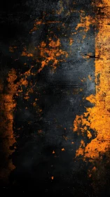 Burnt orange corrosion spreads across dark metal surface