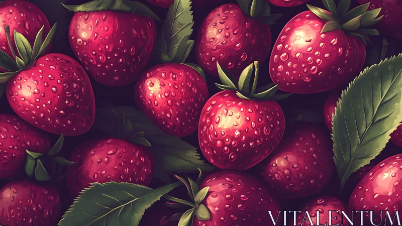 Ripe strawberries cluster glow under soft studio light.