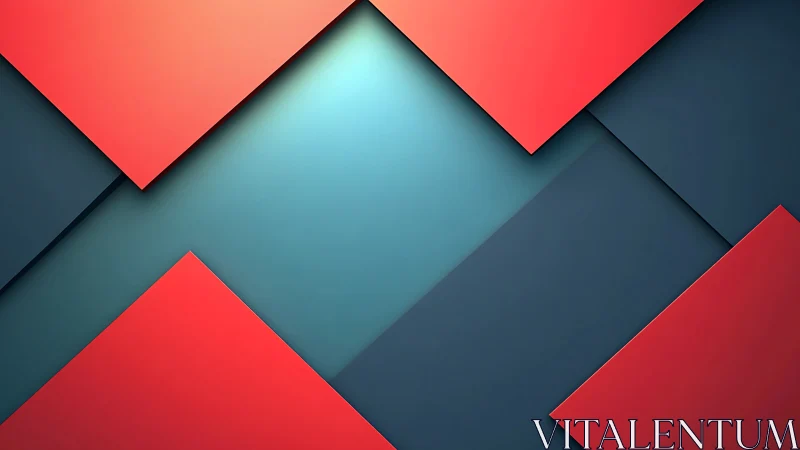 Layered geometric panels with soft gradients and directional light