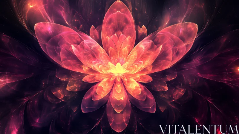 Radiant fractal flower with layered glowing petals.