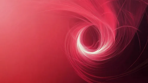 Crimson lightstorm curls inward, sketching a luminous vortex