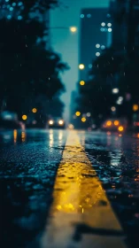 Neon rainline glows along a moody midnight city street.