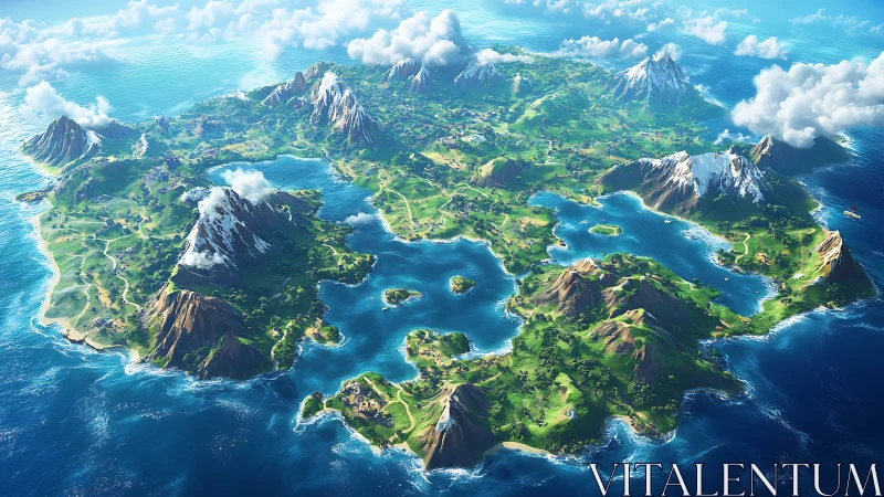 Breathtaking island archipelago rises from brilliant azure waters