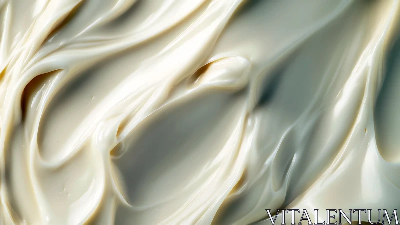 Close-up macro view of smooth white cream surface folds.