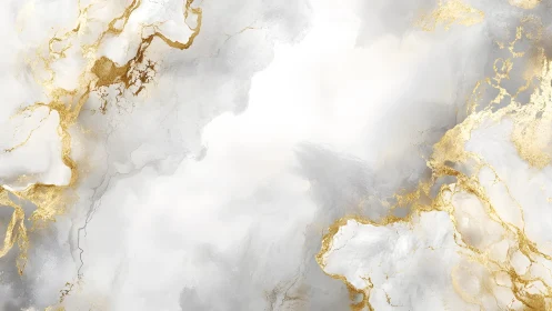 Elegant abstract marble texture with gold accents in modern style.