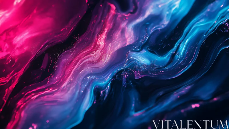 Nebular fluid dynamics with magenta cyan flows and granular scatter