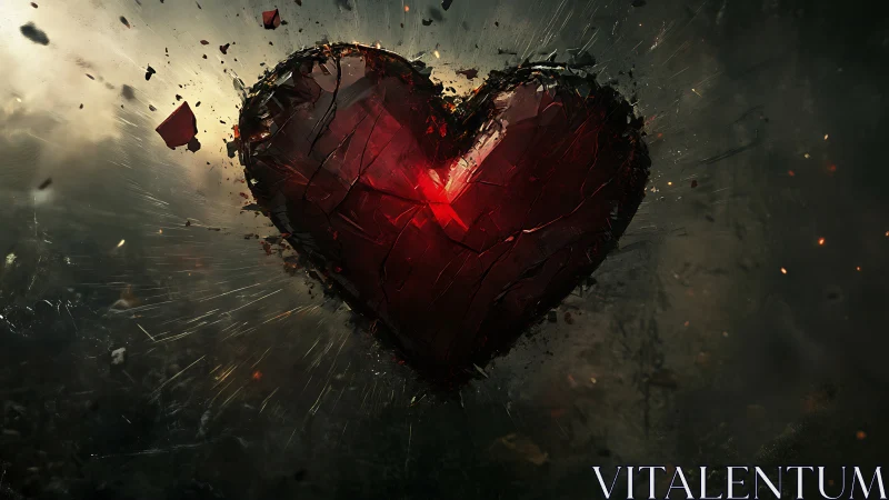Shattered Crimson Heart Bursts with Explosive Energy.