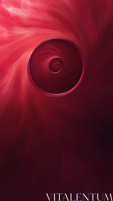 Crimson spiral gateway swirling inside a velvet cosmos.
