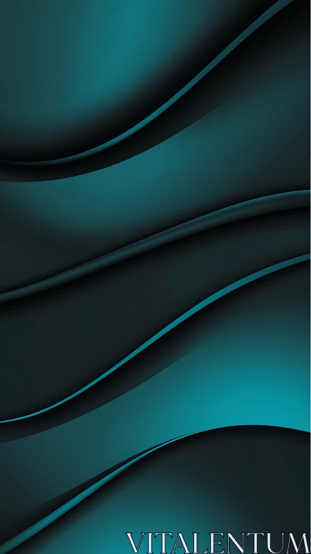 Cyan teal layered wave background with smooth curved gradients