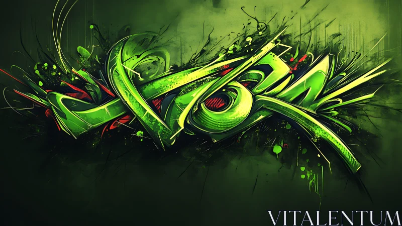 Neon jungle letters explode into a swirling green storm of light
