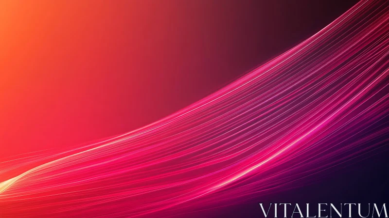 Neon magenta light trails sweeping across gradient dusk.