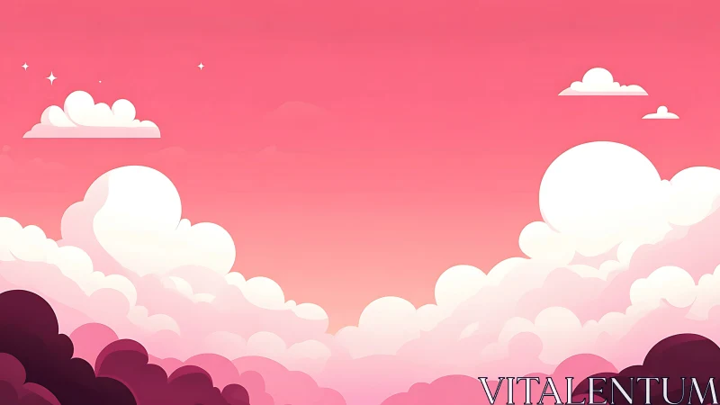 Candyfloss clouds quietly rehearse a sunset overture