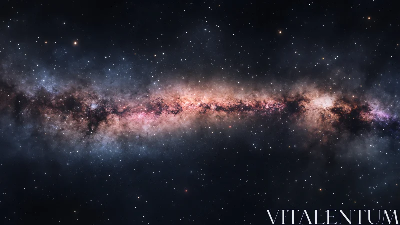 Milky Way galactic plane with dense stellar dust lanes