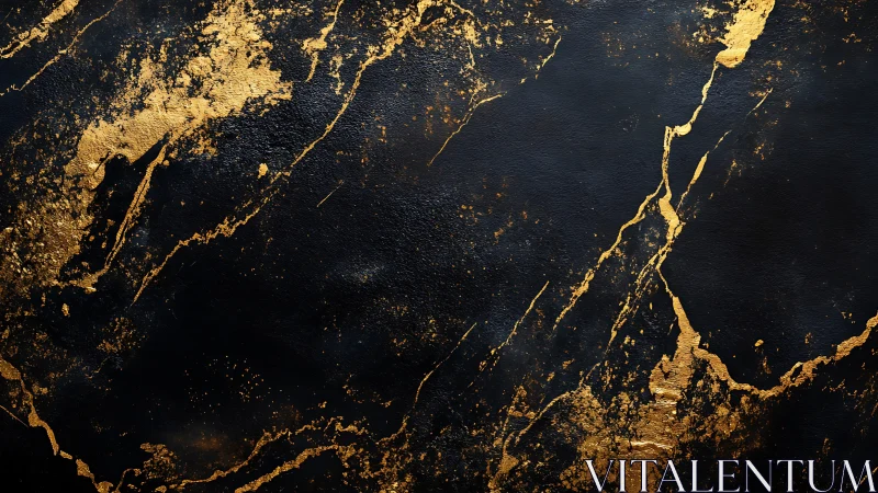 Midnight stone veined with molten gold constellations.